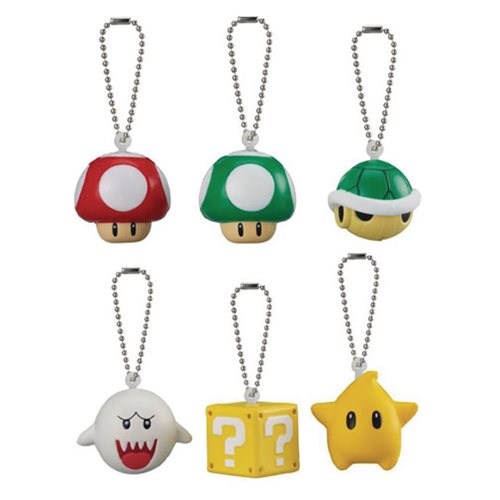 Super Mario 3D World Soft Squeeze Key Chains Display Case